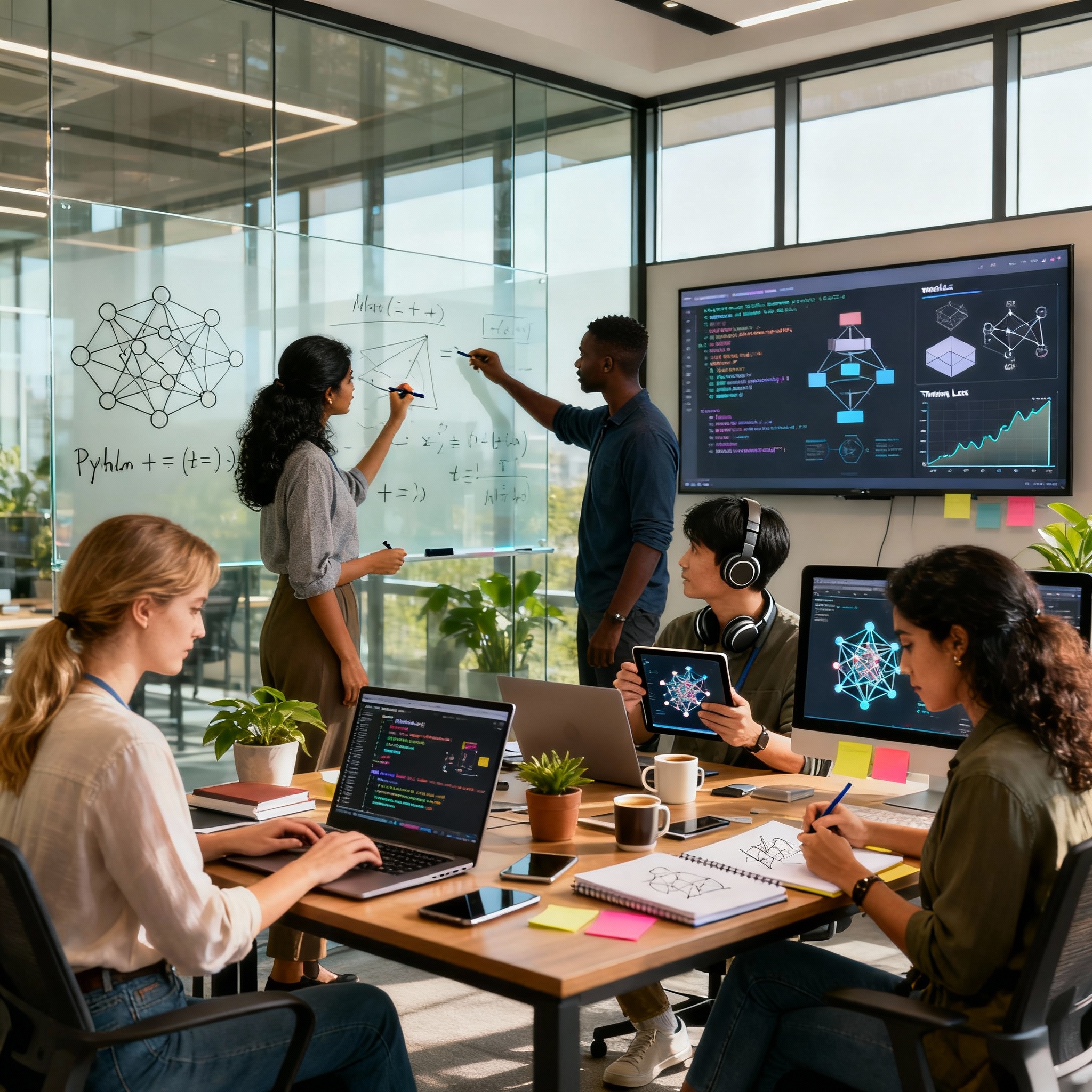 Syntrion Digital team working on AI solutions